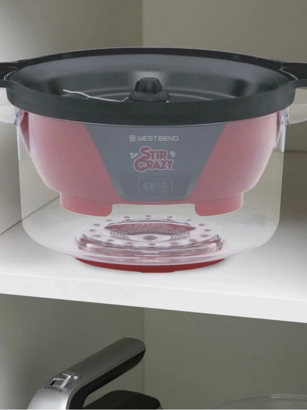West Bend Stir Crazy Popcorn Popper in Red & Black